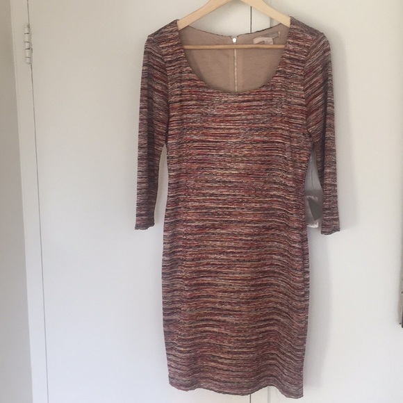 Forever 21 fitted dress w/ colorful pattern - Picture 1 of 4